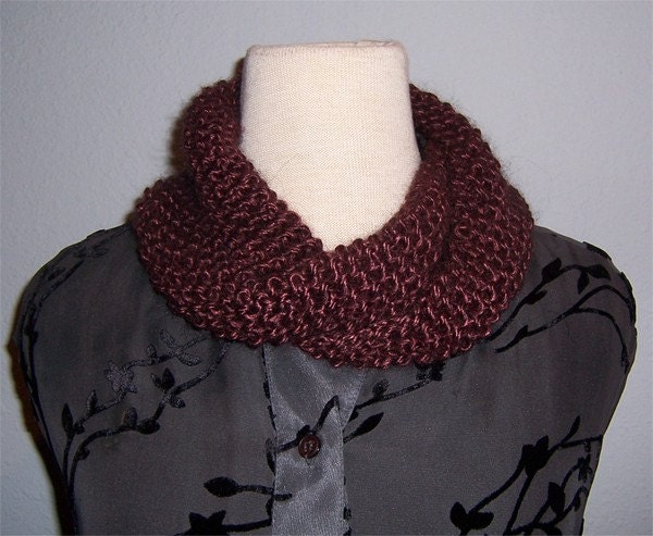 KNIT PATTERN Easy Mock Moebius Infinity Cowl
