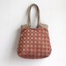 Orange dots TRES CHIC tapestry hobo bag with burlap boho 2013