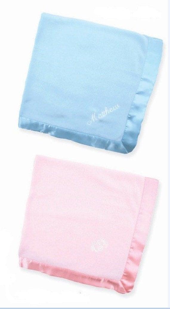 Personalized Satin Lined Fleece Baby Blanket