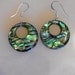 Abalone Disc Earrings-Paua Shell
