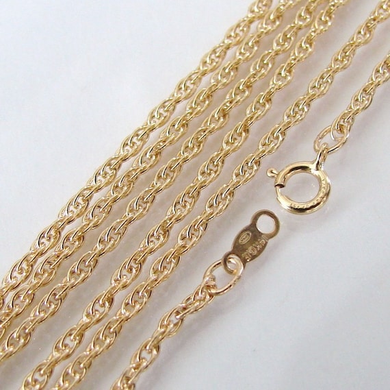 18 Inch 14K Gold Filled Finished 2mm Rope Chain With Spring