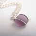 Lilac Sea Glass Necklace: FREE SHIPPING with another item - affordable gifts - bridesmaids - weddings - other colors - holidays