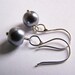 Gray Seas Glass Pearl Earrings - Matching necklace also available