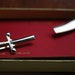 Vintage Stratton Mens goldtone Sword - Scimitar - Tie Retainer - Tie Bar - 1960's