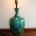 Green Drip Glaze Table Lamp - Mid Century Modern