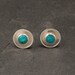 Turquoise Earrings Stud- Turquoise Stud Earrings- Sterling Silver Studs- Modern Silver Post Earrings with Turquoise