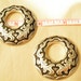 Vintage silvertone engraved hoop earrings findings