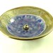 Variegated purple Incense Burner Handmade Raku Pottery