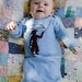 Infant Long Sleeved Nostalgic Graphic Tee Layette Sleeper Gown / Sleep Sack - Cowboy FREE SHIPPING