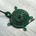 Turtle Necklace, Horsehair Jewelry, Native American Style, Green