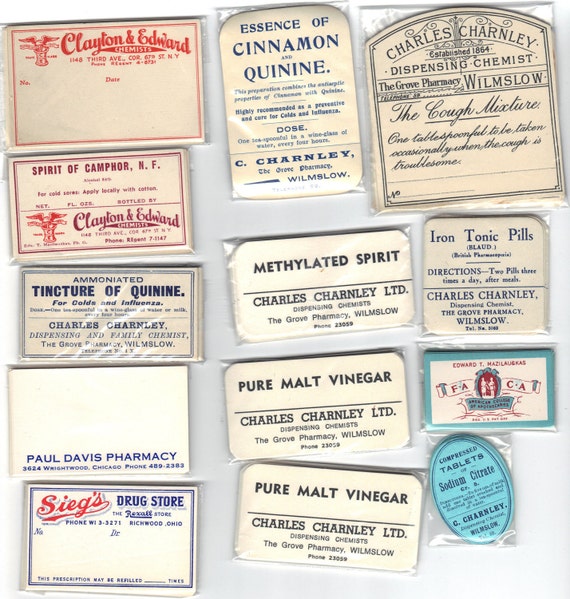 250 OLD Vintage Pharmacy Medicine Drugstore Labels--Great for ...