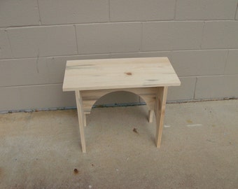 Shaker Style Arched Bench