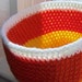 Candy Corn Bowl Yarn Basket Sunny Yellow Pumpkin Orange Sugary White Organizer Container Storage Pot Autumn Home Decor Halloween Handmade