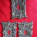 Vtg Ornate Shabby Cottage Style Brass Switch Plate Covers...Set of Three