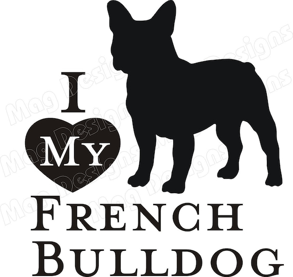 FRENCH BULLDOG Vinyl Dog Decal Silhouette on Etsy
