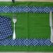 Eco friendly placemat, cloth napkin and utensil pouch SALE