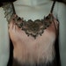 Bellasoiree original design camisole with antique metallic lace, 1920s metallic embroidered applique and metallic trim