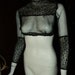 Victorian Embroidered Net Top Metal Stays original bodice 1890s High Collar open back
