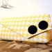 Daisy Yellow Houndstooth Large Clutch READY TO SHIP