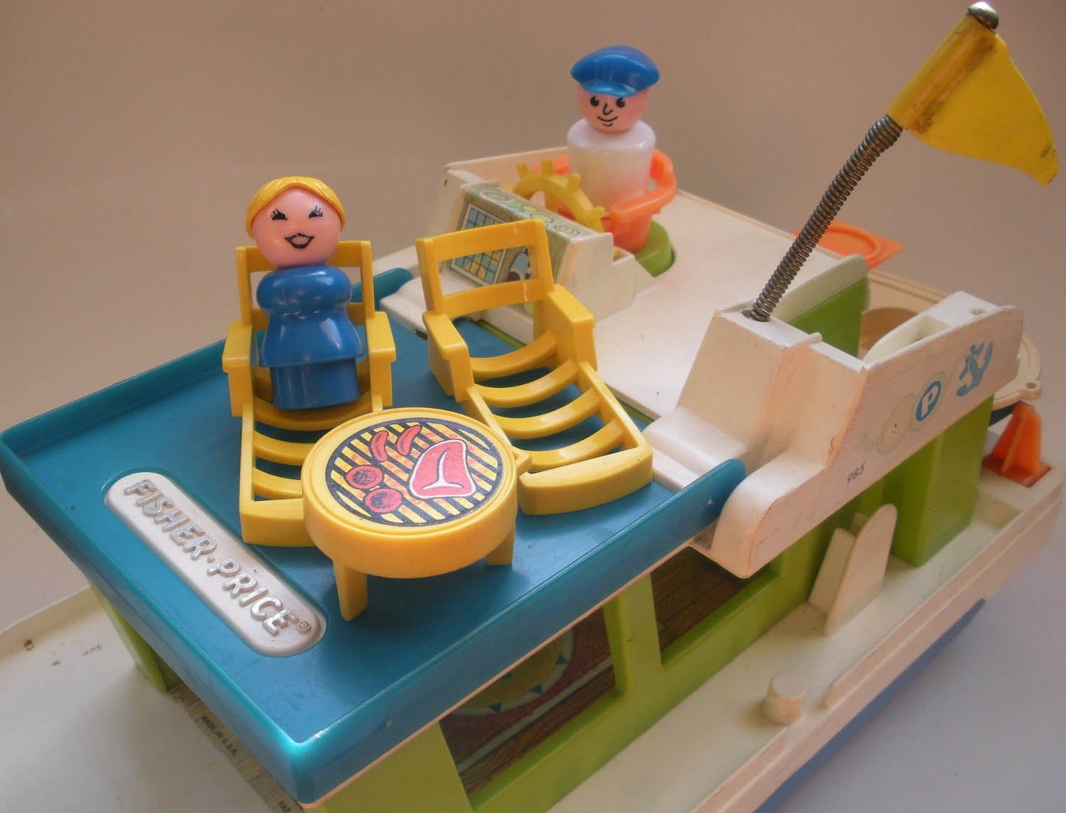 Vintage Fisher Price Boat and Little People