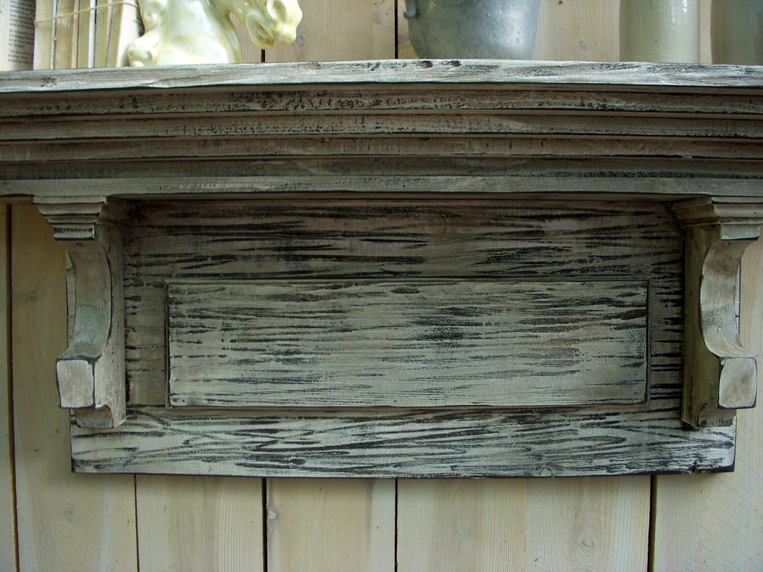 Distressed Shelf French Country Shabby Mantle by honeystreasures