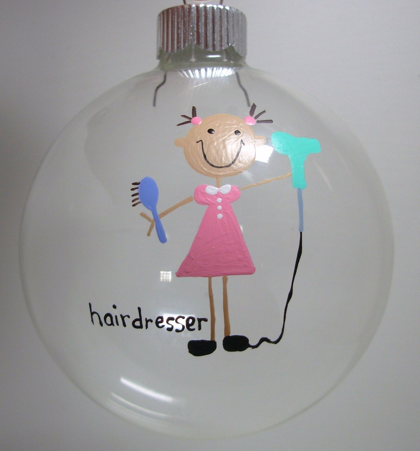 Hairdresser Christmas Ornament Handpainted Personalized