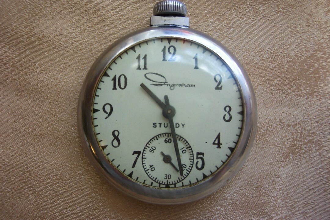 Vintage Ingraham Pocket Watch Sturdy