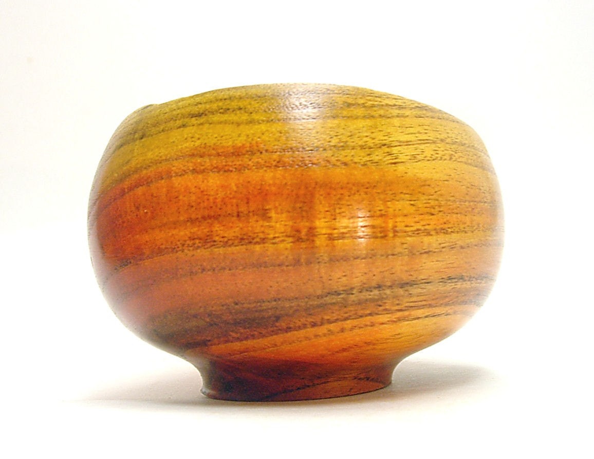 Orange Mimosa Wood Bowl by holzfurhaus on Etsy