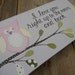 I love u owl, to the moon and back, hand painted 10x20 stretched canvas lavender wall art