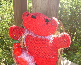 Red, the Happy Bear Who Loves Cherries