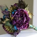 Reserved for Joana - Purple Peacock - Feather Bridal Bouquet