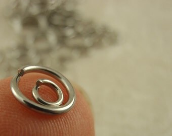 100 Handmade Surgical Stainless Steel Jump Rings - 16, 14, 12 gauge - You Pick Diameter