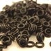 Winter SALE - 1000 Oh Ring Black Rubber Jump Rings 24 gauge 3mm OD