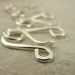 Half Price Sale 1 Custom Hand Forged Argentium Sterling Silver Clasps 17mm X 7mm With Jump Rings 16 gauge