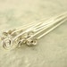 Half Price Summer Sale 5 Argentium Sterling Silver Swirly Head Pins 2 inches 22 gauge - Hand Crafted