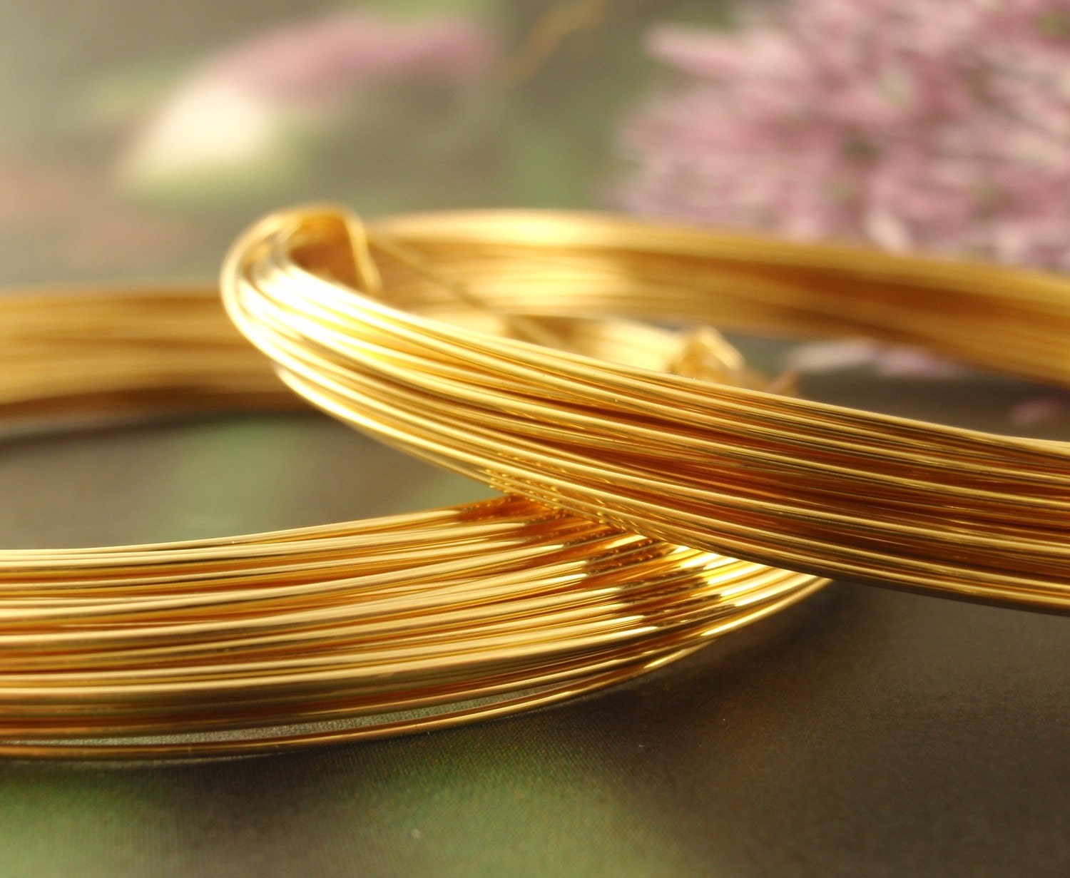 24kt Gold Plated Wire with Copper Core Half Hard You Pick