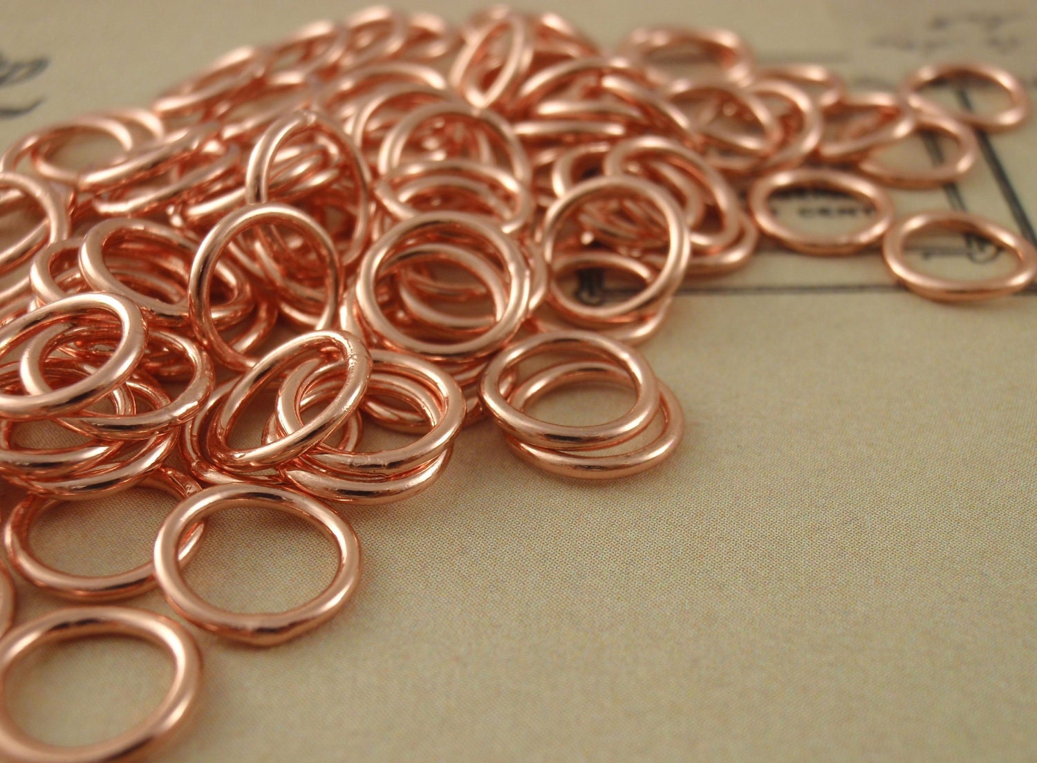 100 Soldered Closed Copper Jump Rings 18 or 20 gauge in Your