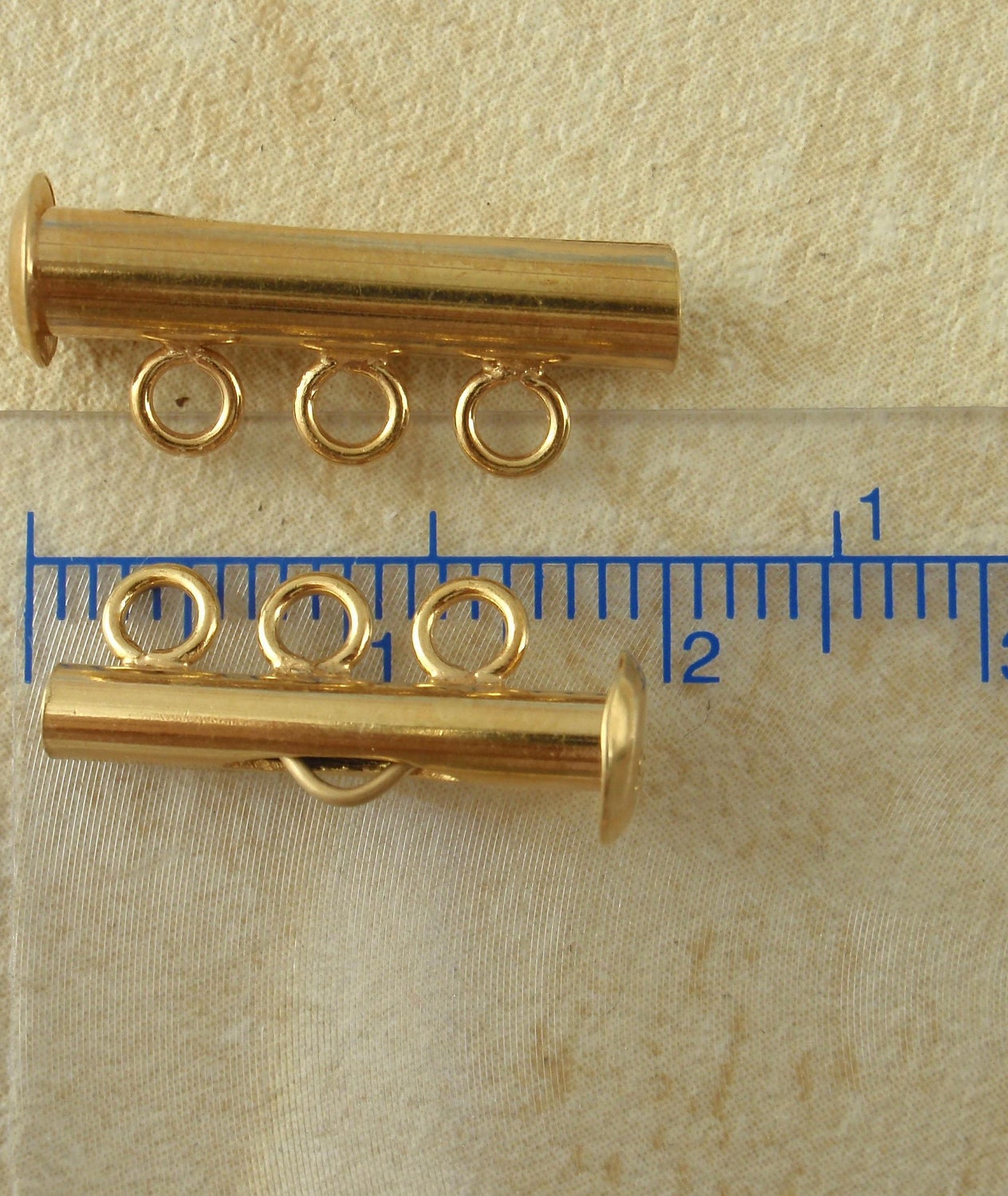1 14kt Gold Filled Slide Lock Clasp 2, 3, 4, 5 or 6 Strand Best