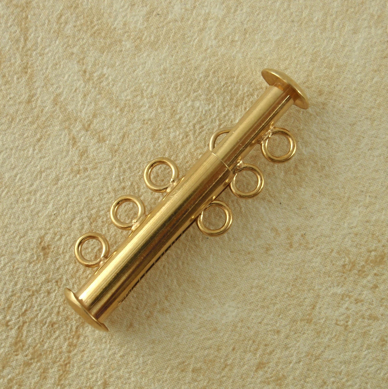 1 14kt Gold Filled Slide Lock Clasp 2, 3, 4, 5 or 6 Strand Best