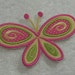 Butterfly Fabric Embroidered Iron On Applique Patch Ready to Ship