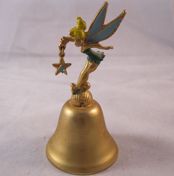 Vintage TINKERBELL Brass Metal Bell Walt Disney Productions