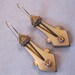 RESERVED 1800s Victorian Gold Filled Earrings Dangling Pierced Wire Antique SALE