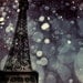 Cyber Monday - 50% off - Paris Photography- Snow, Winter, Blue and White Decor, Eiffel Tower - Paris Is Falling 8x10