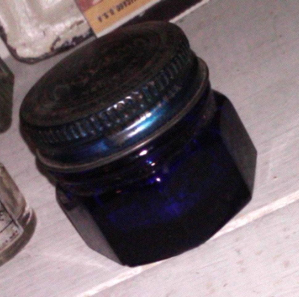 How To Use Noxzema >> Antique Cobalt Blue Noxzema Glass Jar with Original by fuzzyra How To Use Noxzema >> Antique Cobalt Blue Noxzema Glass Jar with Original by fuzzyra
