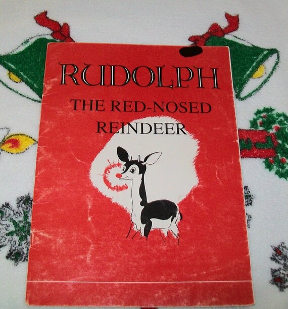 Vintage Rudolph The Red-Nosed Reindeer paperback book