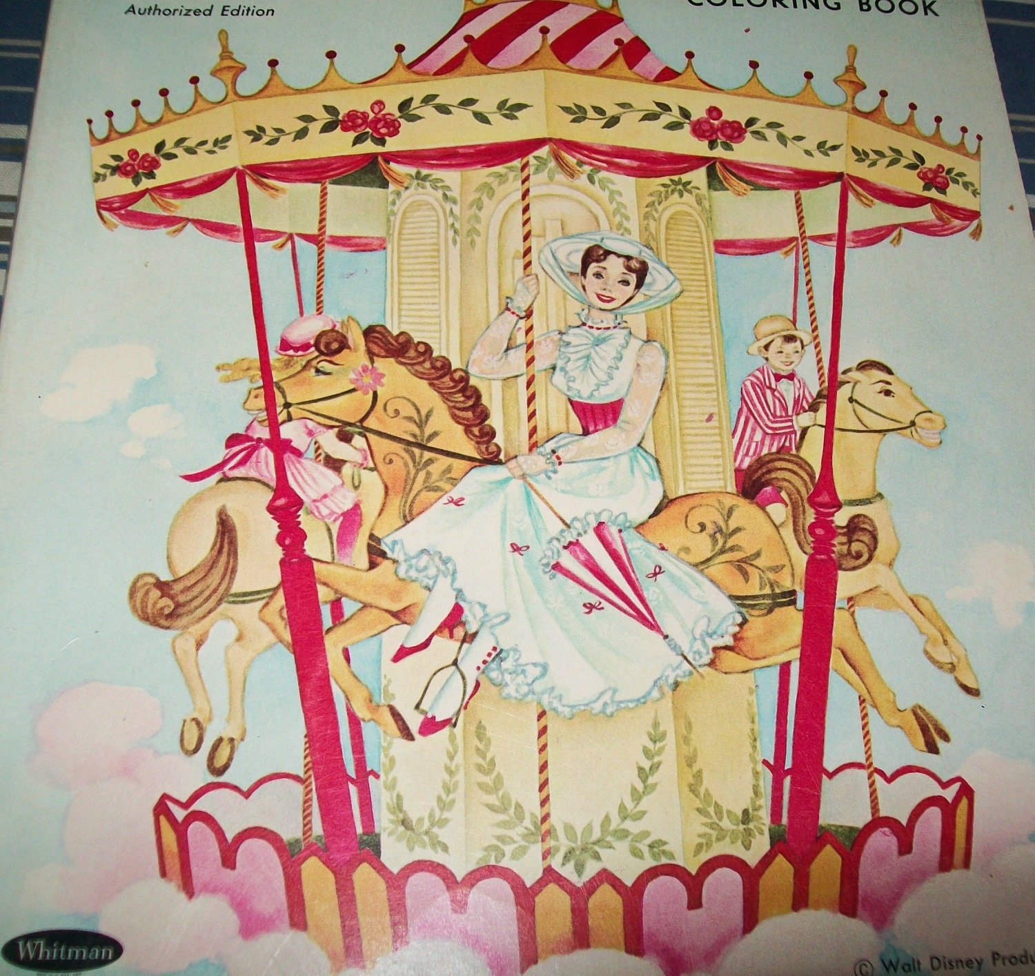 Vintage 1960's Mary Poppins coloring book by BlueSkyLane on Etsy