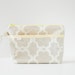 butter & gray diaper clutch