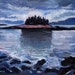 Purple Dusk - Winter Harbor, Maine - Original Painting - Oil on Linen Panel - 8 x 10