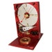 Metallic Red Computer Hard Drive Clock accented with Computer Parts.
