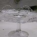 Vintage Cake Stand Pressed Glass Scalloped Rim